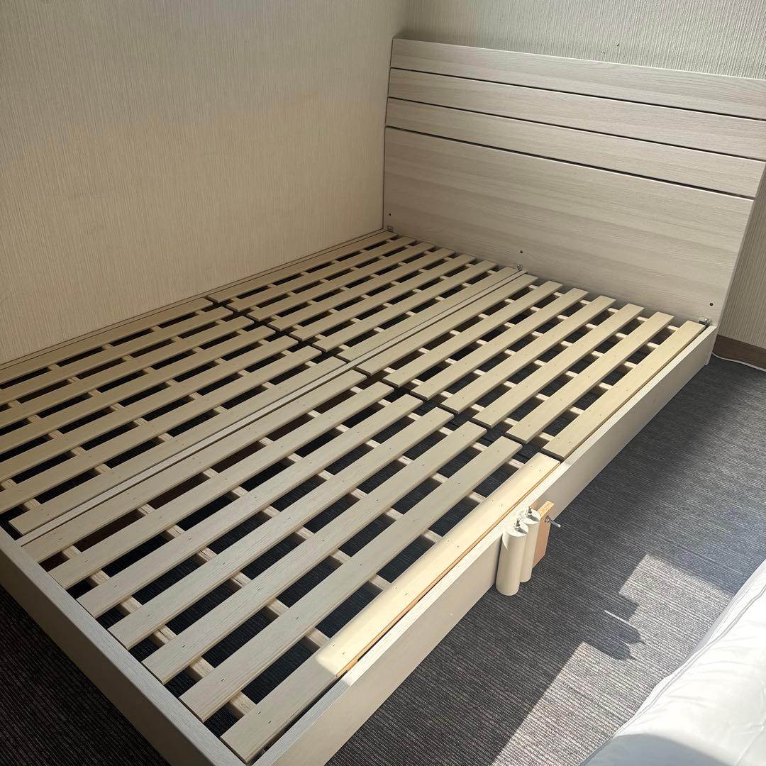 ニトリ ダブルベッドフレーム(EB-001 WW LEG/LOW) ニトリ（NITORI） ベッド セミダブルベッドフレーム(EB-001 WW LEG/LOW