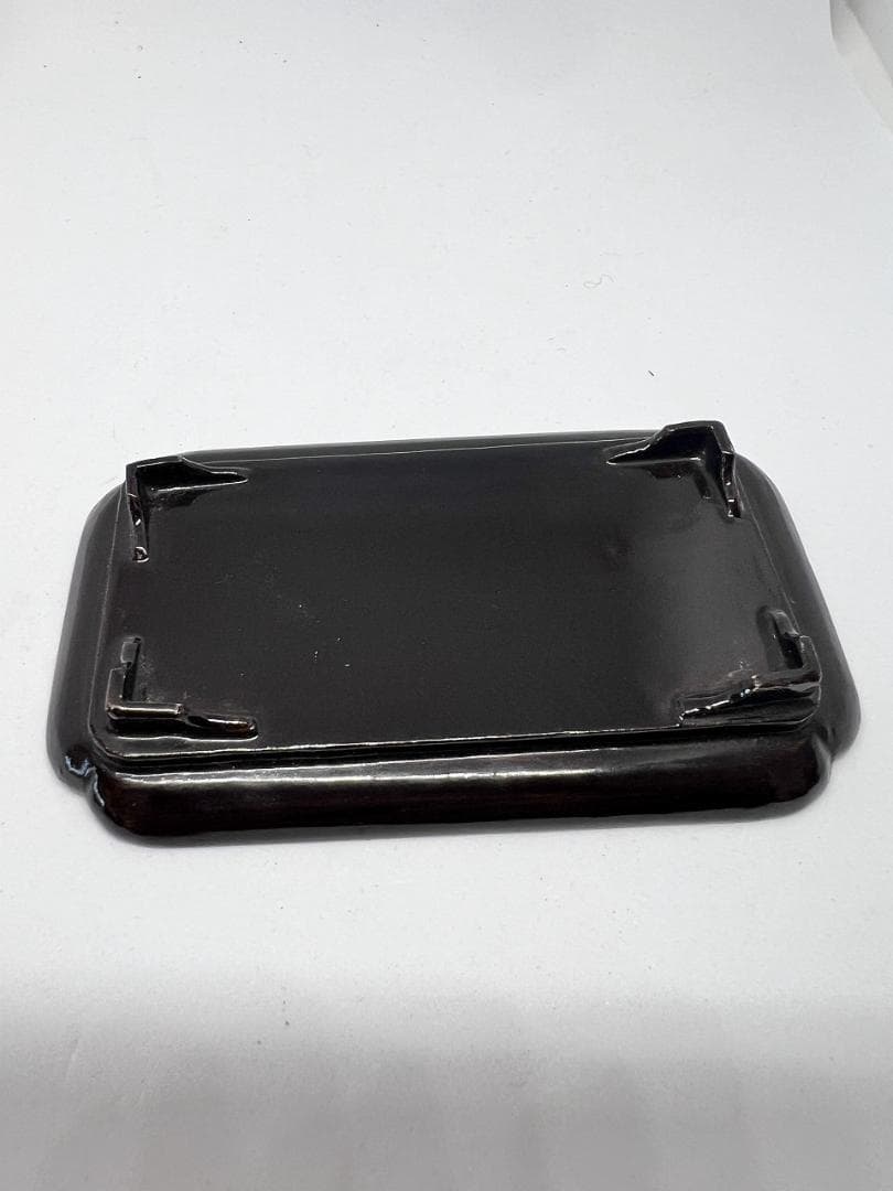 蒔絵山水紋弘盆 江戸期 共箱 漆器 金箔装飾 長方形皿 木箱