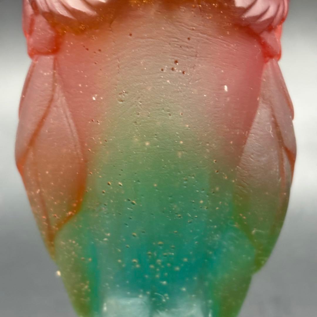 フクロウ 置物 クリスタルガラス ドームフランス オブジェ パートド