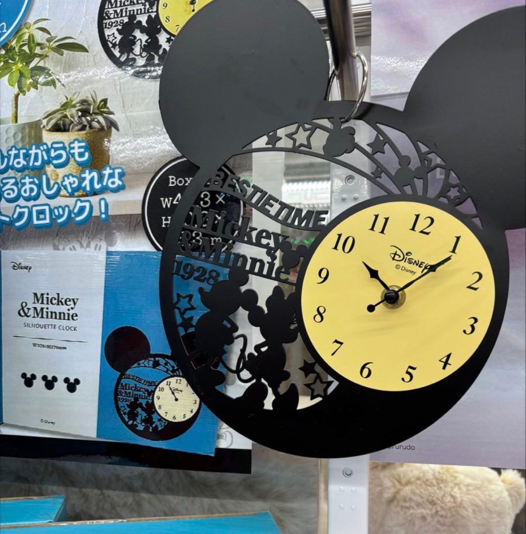 Disney ミッキー&ミニー シルエット時計 壁掛け時計 - メルカリ