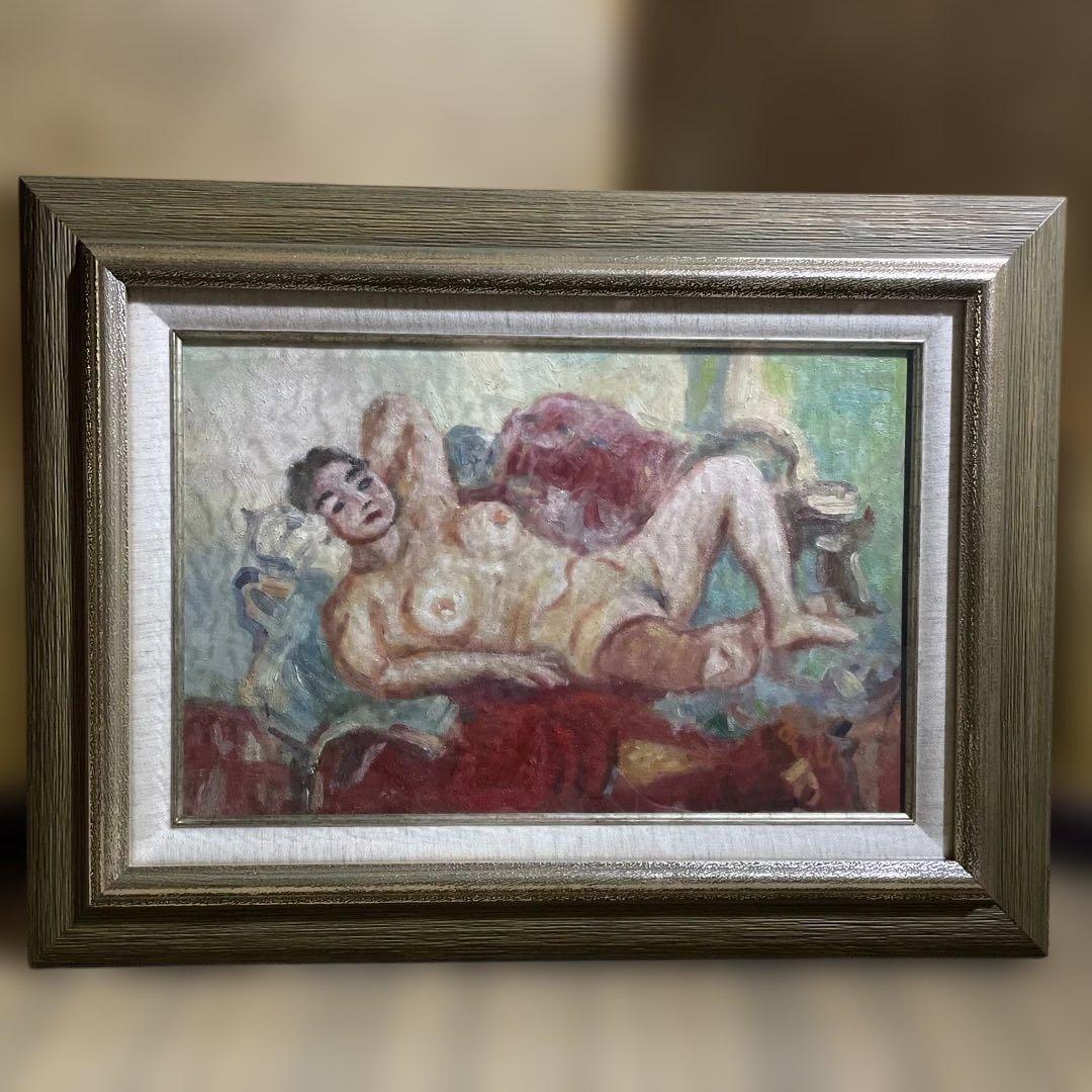 梅原龍三郎　裸婦　肉筆 梅原龍三郎 『座る裸婦』 リトグラフ - 北海道画廊