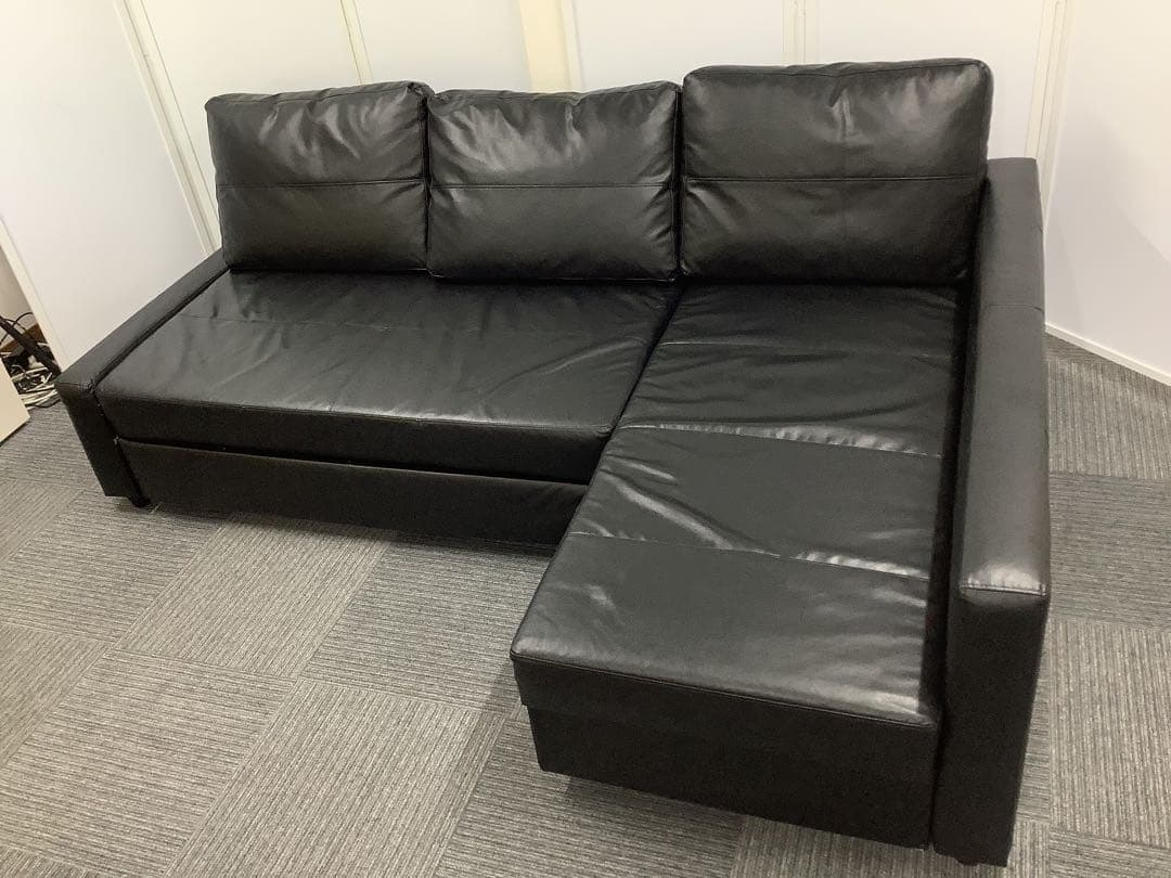 【直接引取限定】イケア 革張りコーナーソファベッド 収納付き フリーヘーテン（★ 楽天市場】[IKEA/イケア/通販]FRIHETEN フリーヘーテン コーナーソファ