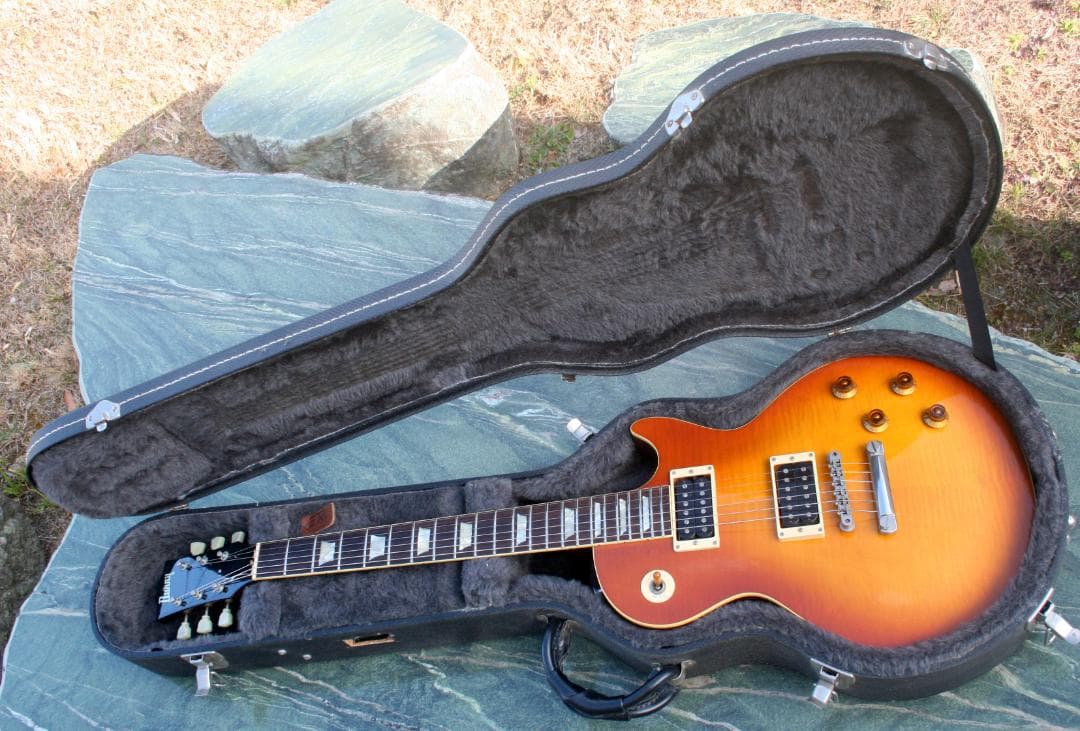 1991 Burny LG-75GR（フジゲン製 スラッシュモデル）ケース付 Yahoo!オークション - 1円スタート 美品 BURNY LG-75GR バーニー レス