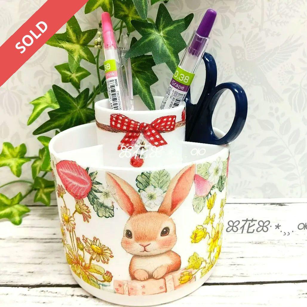 デコパージュ ꔛ‬ꕤ インテリア雑貨♡回転式ケース♡小物入れ♡リメイク デコパージュ ꔛꕤ インテリア雑貨♡回転式ケース♡小物入れ♡リメイク