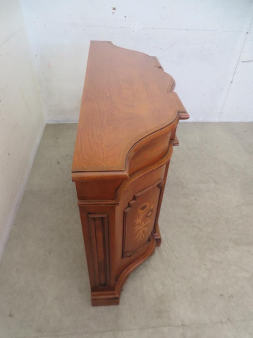 美品□イタリア最高級□象嵌□サイドボード□キャビネット□花柄