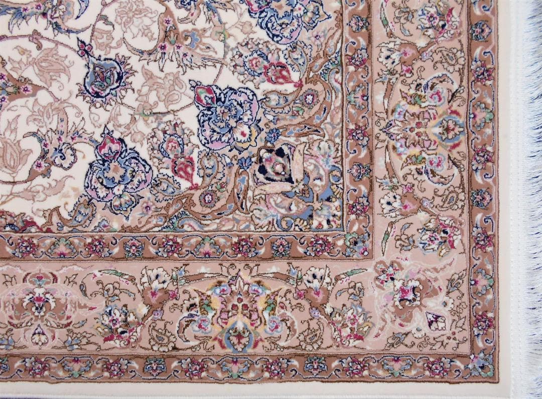 170万ノット！輝く、多色織絨毯！本場イラン産150×225cm -201051