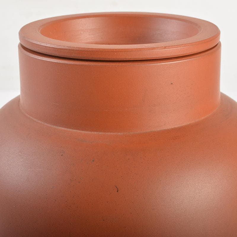 常滑焼 水川玉斎 朱泥 細字漢詩山水文 茶壷 茶心壷 時代箱付 D R7354B