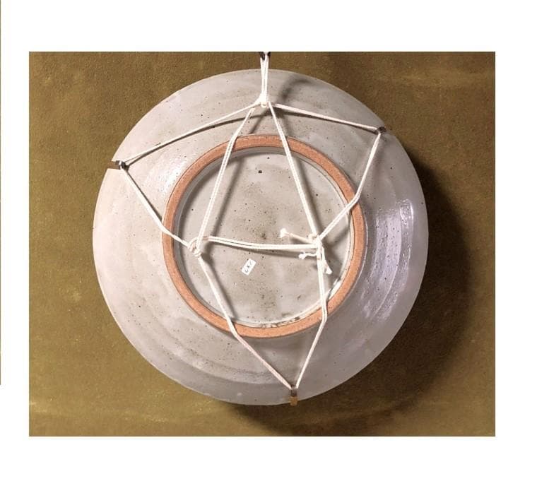 宮嶋正行作 唐草文大皿 】 益子焼 35.5cm 人間国宝・島岡達三師弟