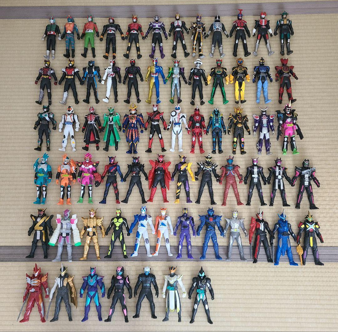 仮面ライダー ソフビ フィギュア 67体 まとめ売り - メルカリ