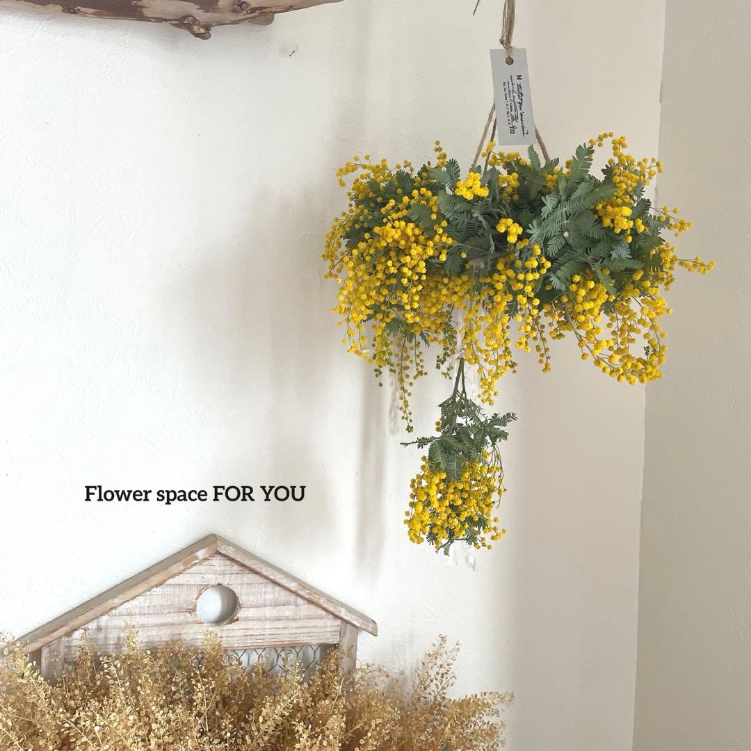 フライングリース＊春よ恋恋☘️ミモザリース#848 - メルカリ