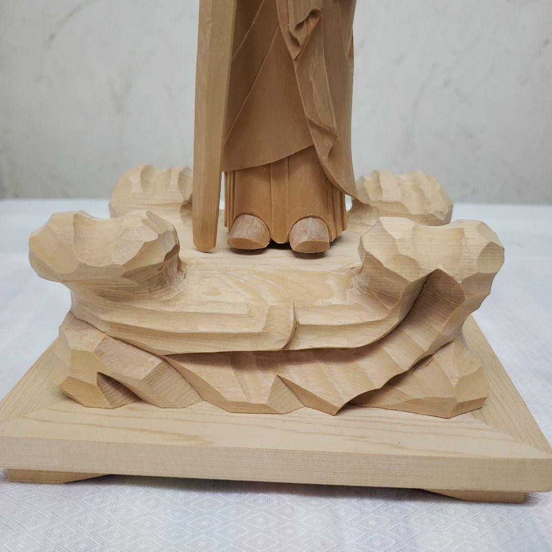 Bフライデー蔵出し特価☆ヒバ材 跋陀婆羅菩薩像(バッタバラ)6.5寸☆