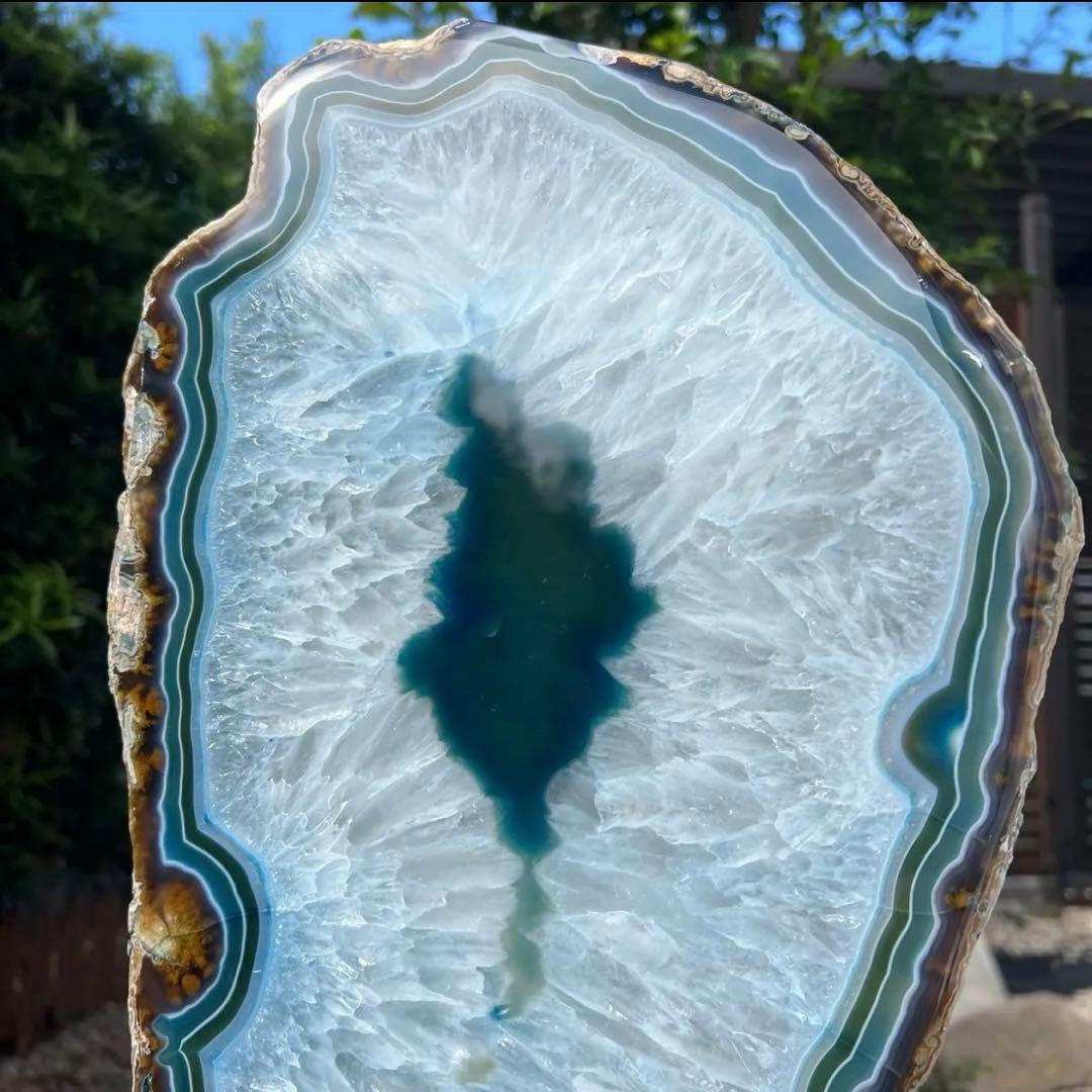 ☆家宝級 大迫力☆16.79kg!!☆爽やかブルー発色☆ブルー瑪瑙 原石 天然石