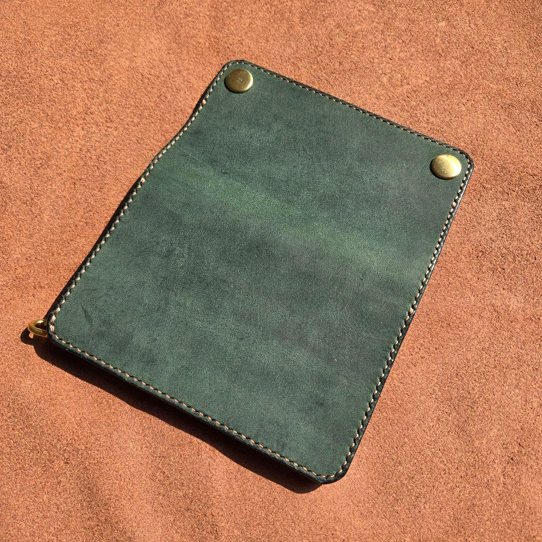 240ミドル トラッカーウォレット イタリアンレザーTEXAS【グリーン】の