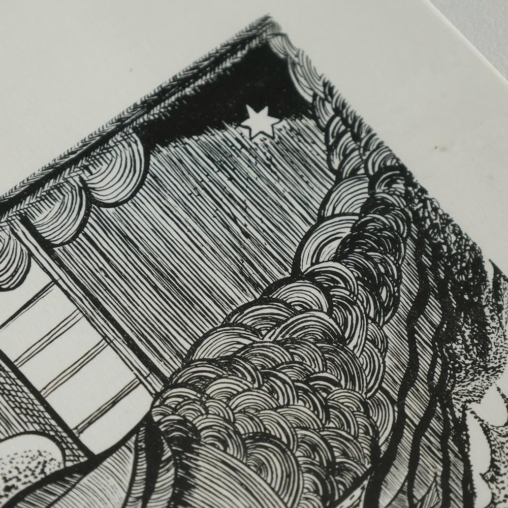 池上隆 直筆サイン 細密 鉛筆画 潮騒 額装 2号 共シール - メルカリ