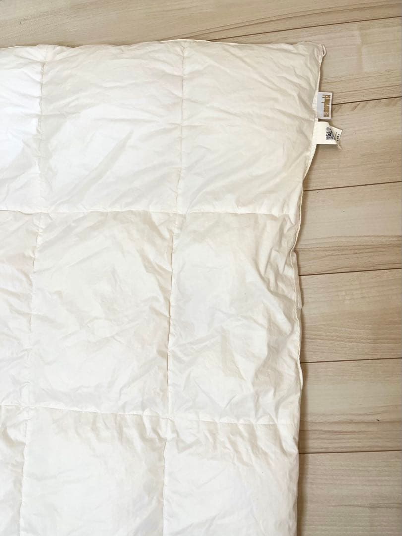 丸八真綿　肌掛け羽毛布団　シングルサイズ　0.5k 【未使用シーツカバー付き】