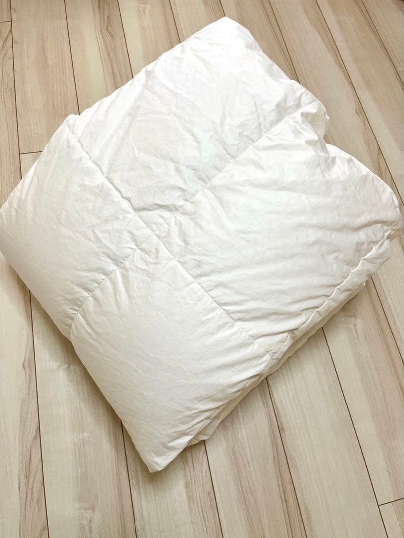 丸八真綿　肌掛け羽毛布団　シングルサイズ　0.5k 【未使用シーツカバー付き】