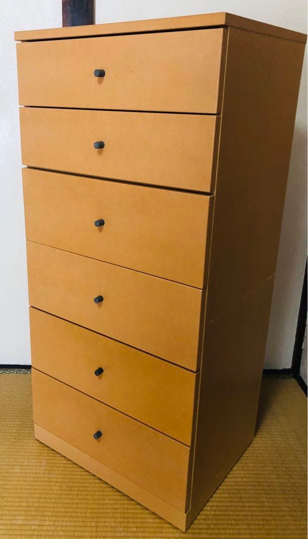 無印 muji 木製タンス 6段チェスト H120㎝ 廃盤 北欧家具 人気 - メルカリ