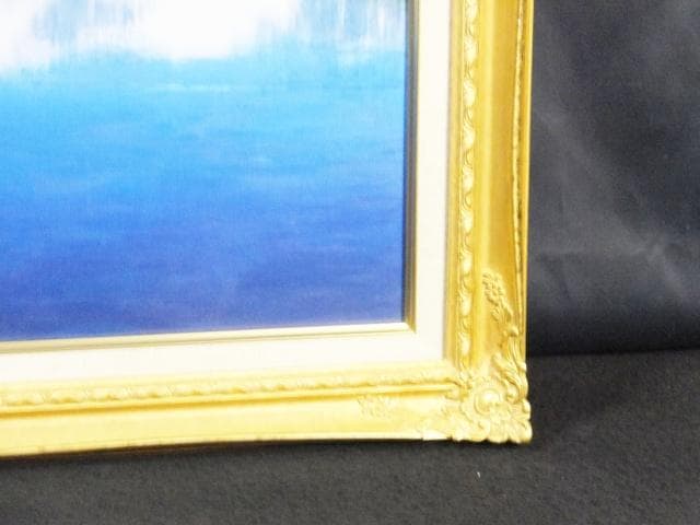 作者不詳 直筆サイン『マッターホルン展望』キャンヴァスに油彩 20号