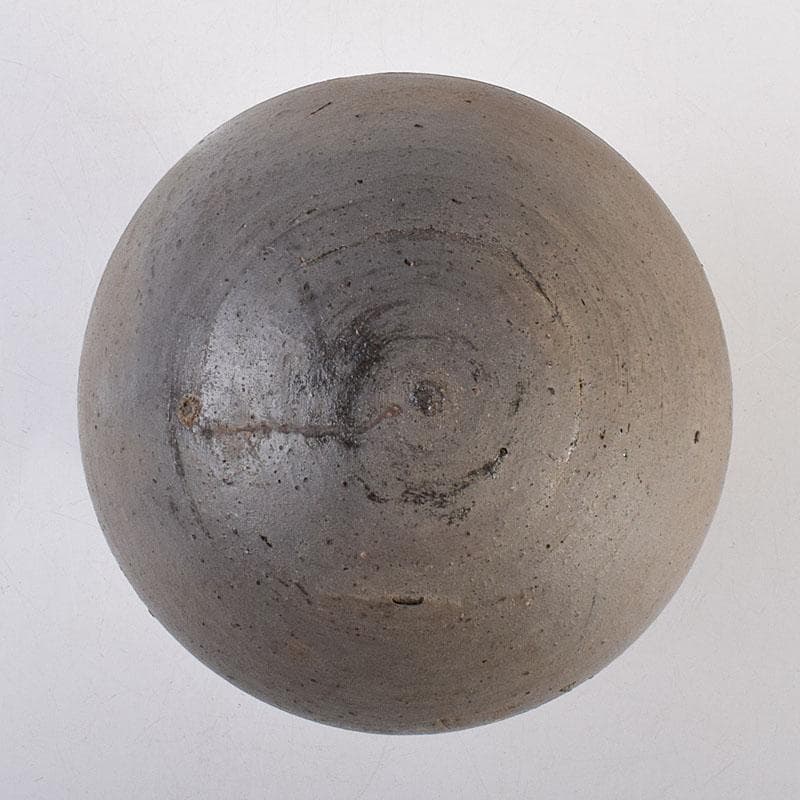 珠洲焼 有孔広口小壷 台座付 合わせ箱 C R8830H