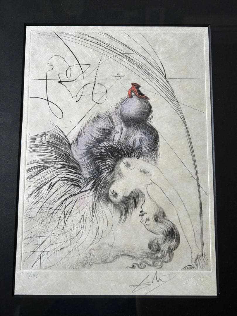 サルバドール・ダリ エッチング 「靴を載せる婦人」1968年作品 ダリ