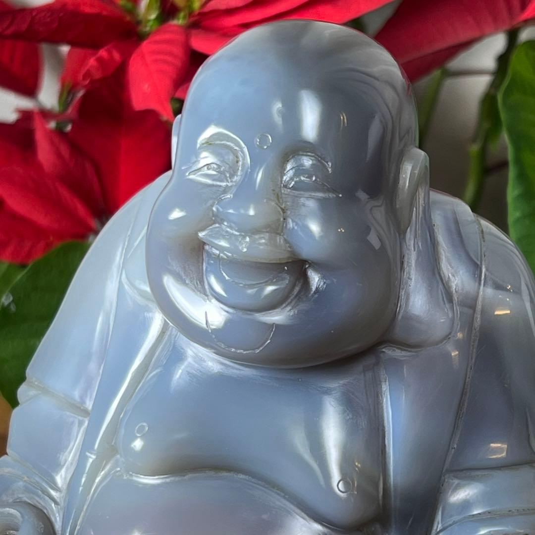 特大】本瑪瑙水胆布袋像 台付高さ23cm - メルカリ