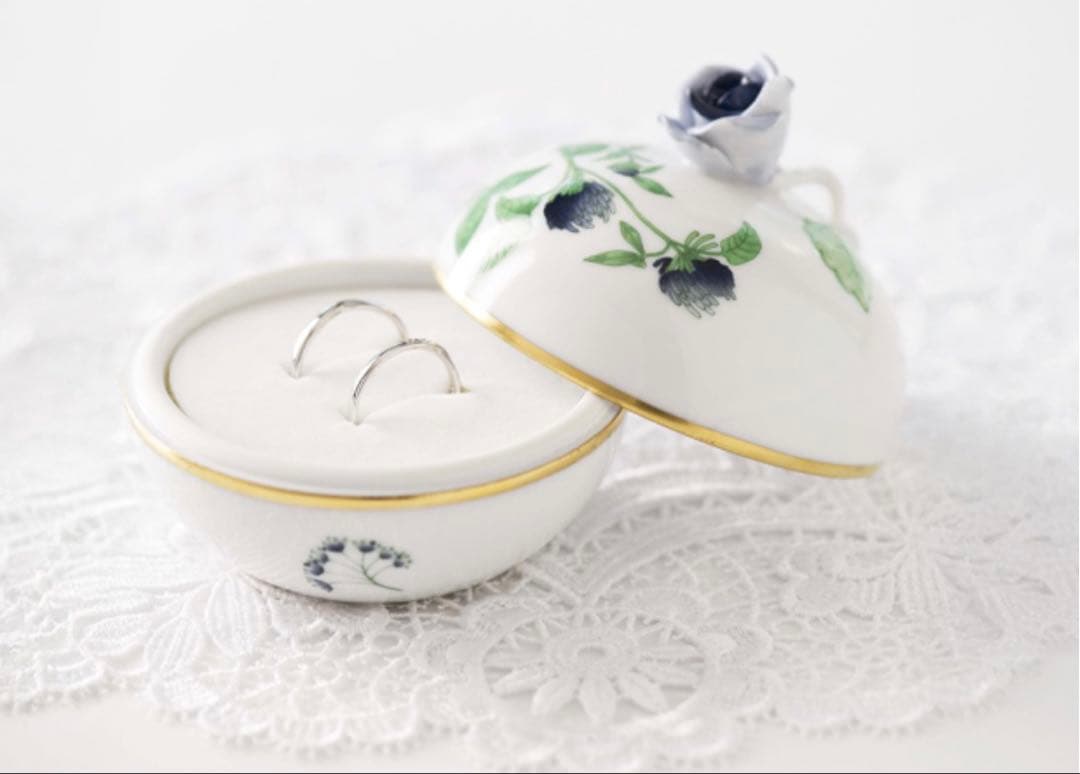 新品未使用】ヘレンド ウィーンの薔薇 ハーブガーデン ボンボニエール