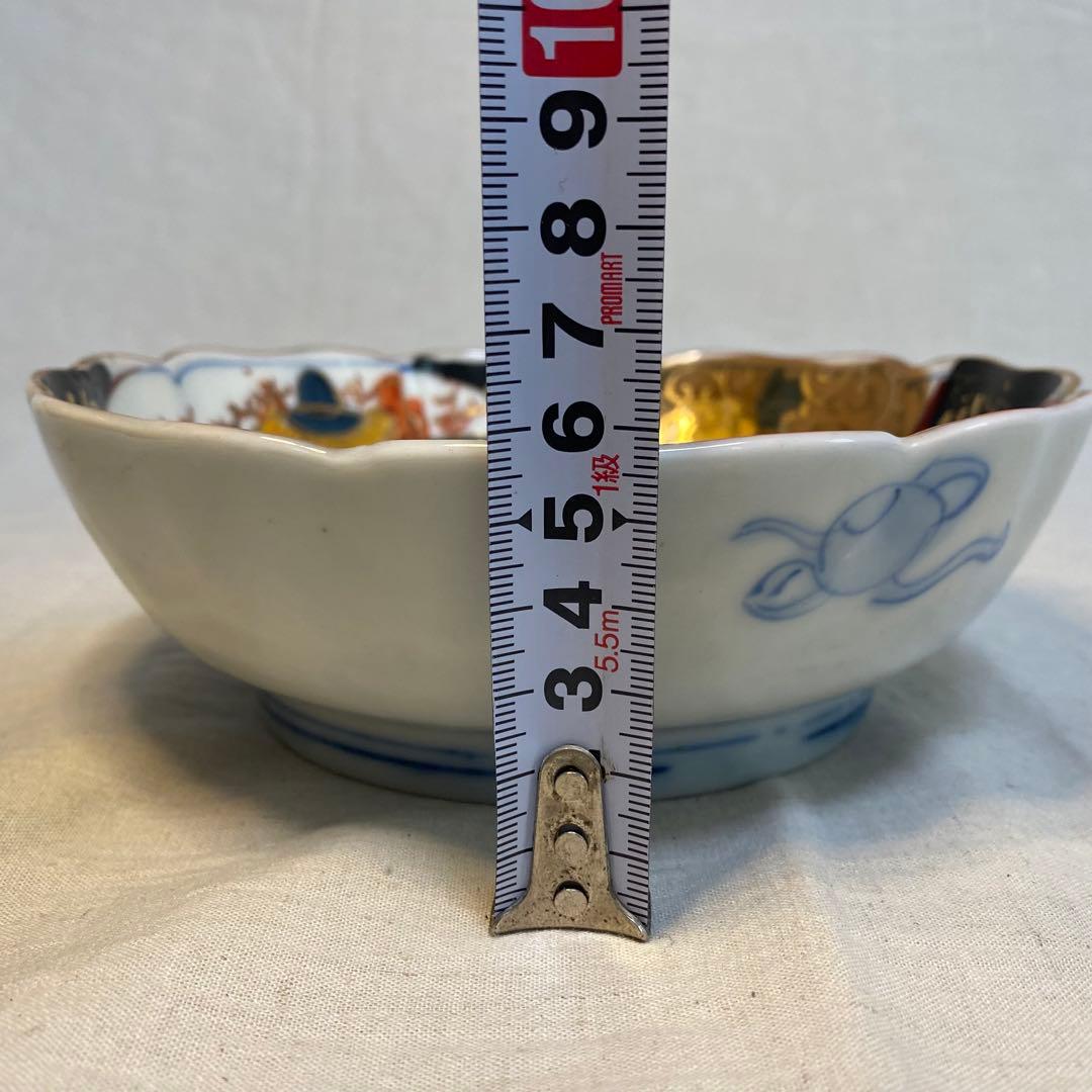 大聖寺伊万里 伊万里 古伊万里 なます皿 色絵 金襴手 松竹梅 花の図 2