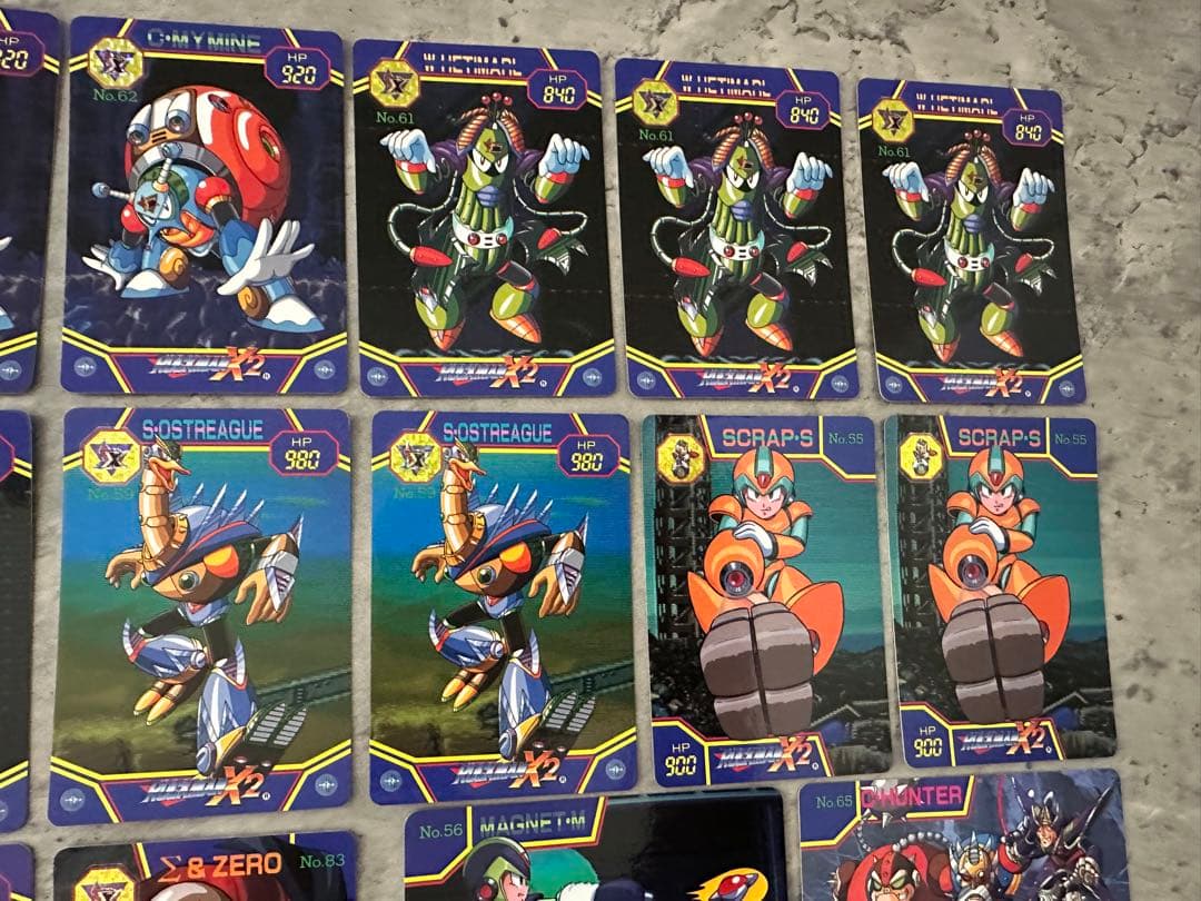 ロックマンX2 カードダス 34枚セット レトロ 1994 1995 当時物 - メルカリ