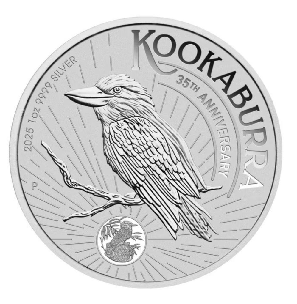 (保証書付)2025年 オーストラリア　ワライカワセミ 35周年　銀貨 オーストラリア 2025年 ワライカワセミ発行35周年 2ドル銀貨金メッキ付