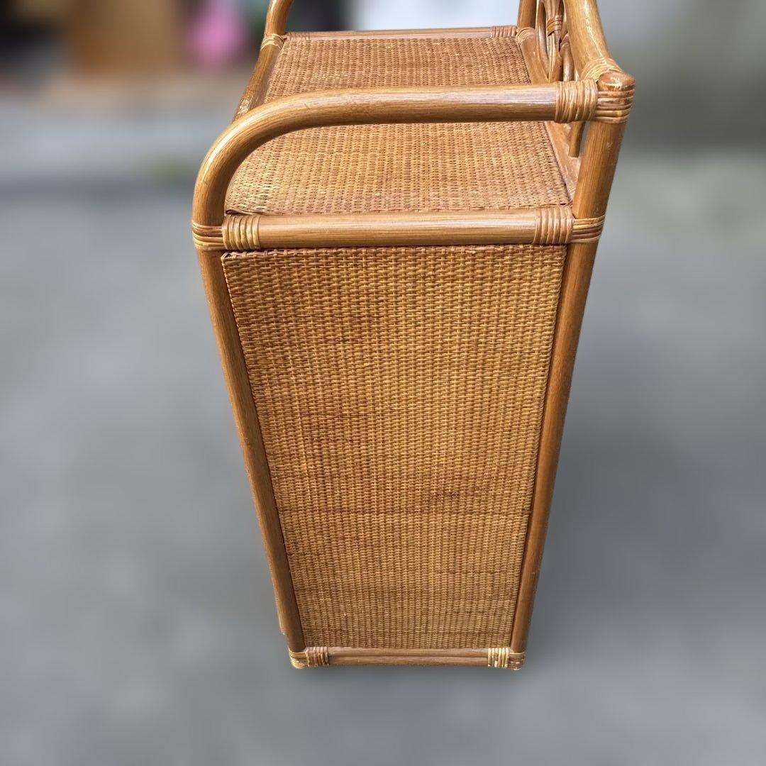 レトロ家具】ラタン 籐製 5段チェスト 収納棚 約H93.5 W49cm - メルカリ