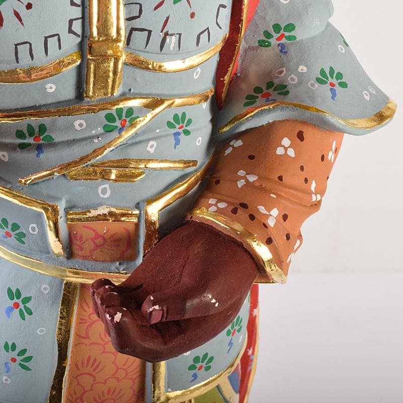 仏教美術 彩色木彫 二十八部衆像 難陀龍王像 歓喜龍王像 仏像 U R7777B