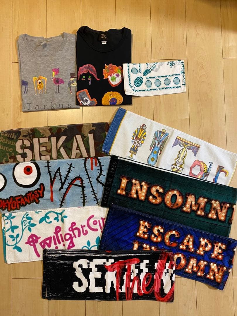 美品☆【セカオワグッズ】タオル・Tシャツ類10点セット/まとめ売り