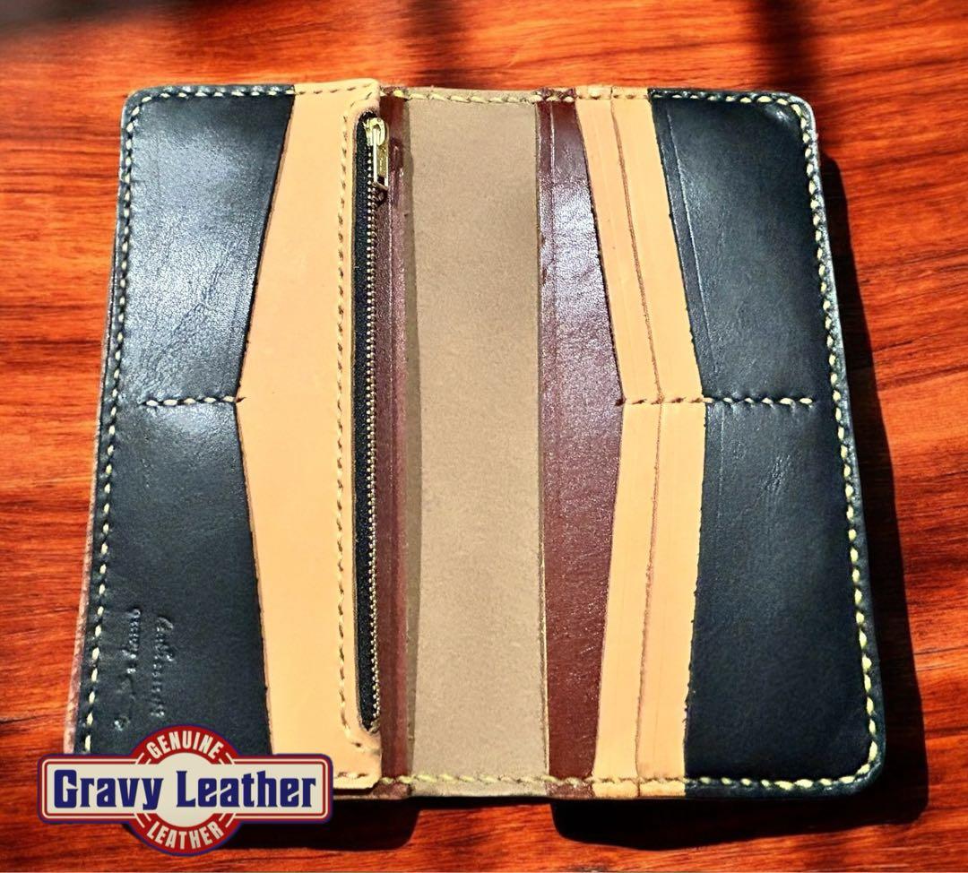 Gravy Leather 本革 ライダース ウォレット オールコードバン 馬革