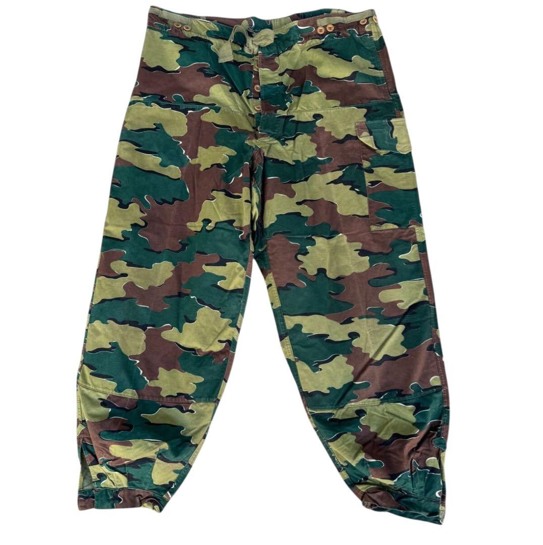 ビンテージ　50s　ベルギー軍　ジグソーカモ　ユーロ　ミリタリーパンツ　カーゴ 50's ベルギー軍 M58 ジグソーカモ オーバーパンツ 美品 ボタンフライ