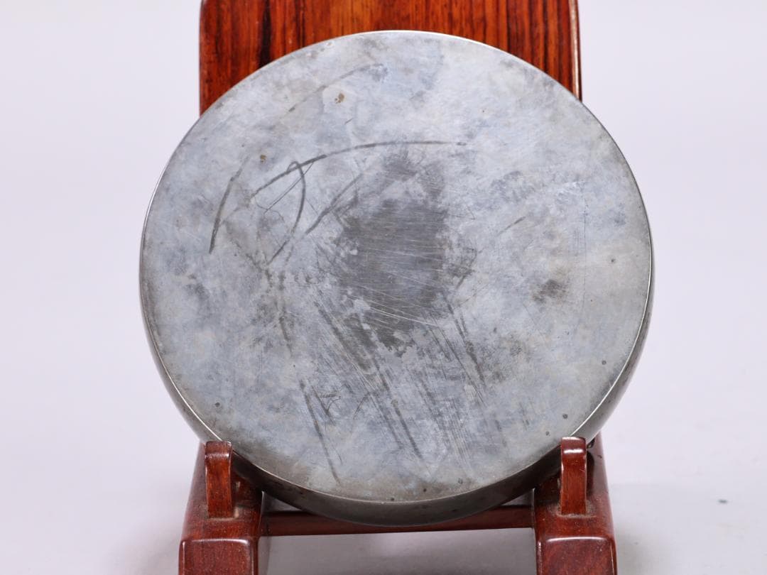 前田家伝来 江戸期 天下一中嶋和泉守貞次作 松竹梅五曜玄武紋様 古鏡