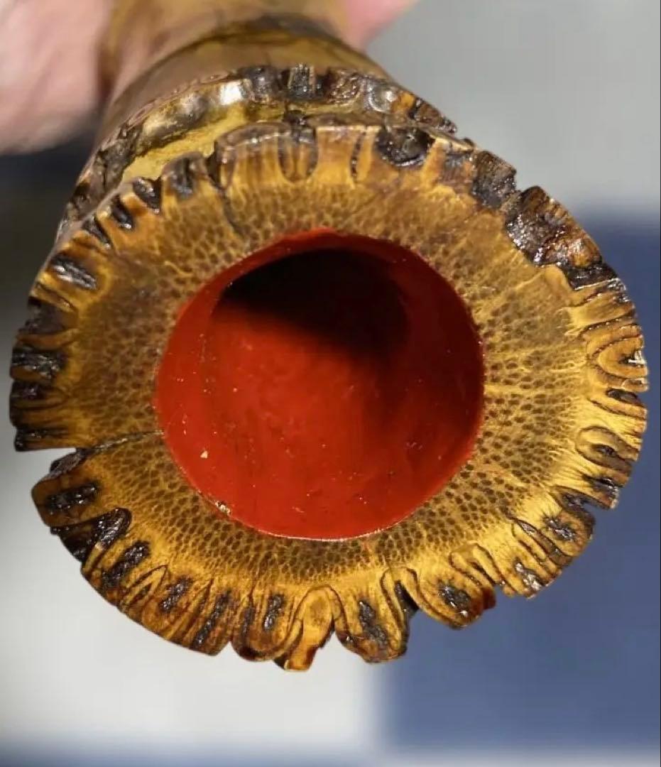 尺八　1尺8寸管 尺八 1尺8寸管 竹製 曲管 節あり 継ぎ手あり 小根付 真山作 | 邦楽器