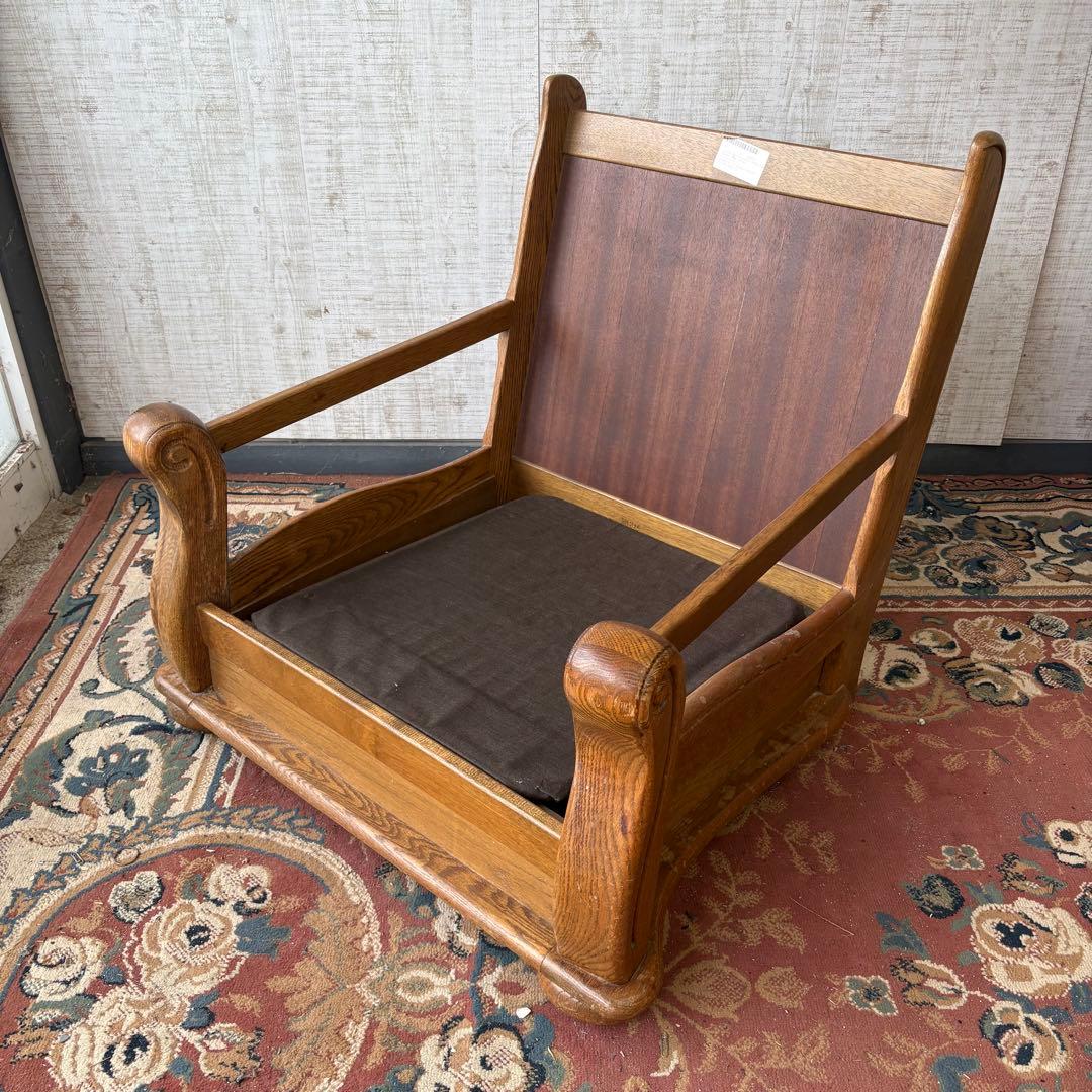 北欧レトロ オランダアンティーク オーク材 無垢材 レザーソファー