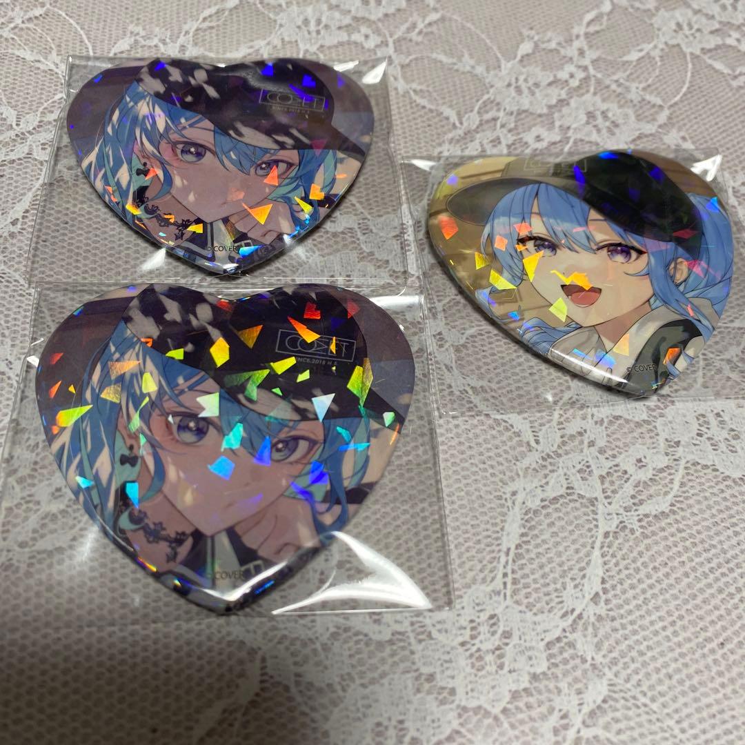 星街すいせい 誕生日＆活動6周年記念 ランダムハート型缶バッジ - メルカリ