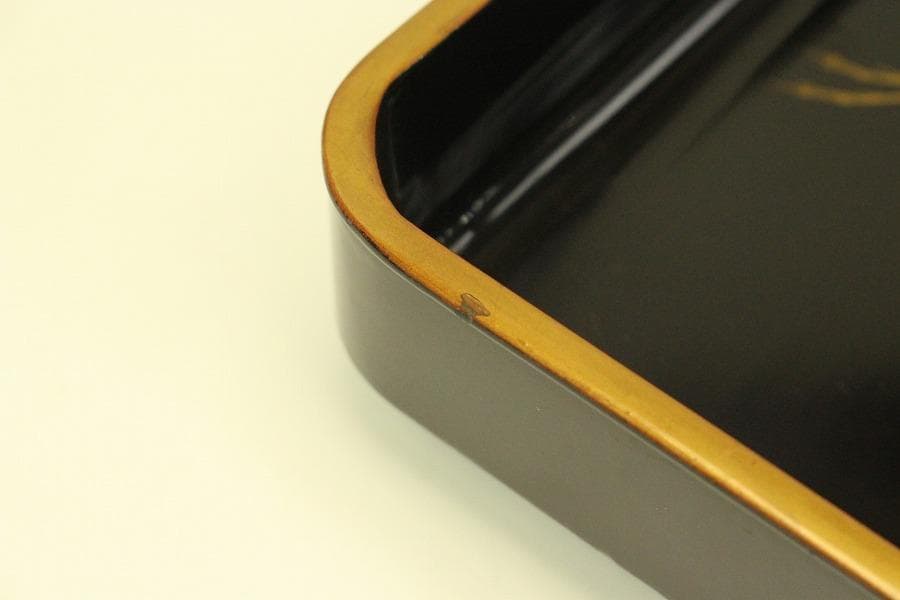 松上鶴蒔絵 四方盆 時代物(A981) - メルカリ