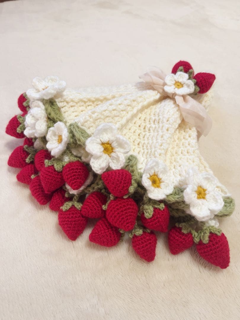 ブーケブランケット[いちご畑]フラワーブランケット 花束ブランケット