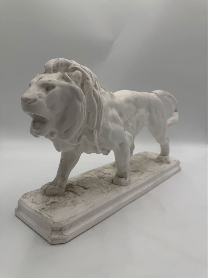 石膏像　ライオン　オブジェ　美術 Amazon.co.jp: 石膏像 E－704 ライオンレリーフ H．31cm