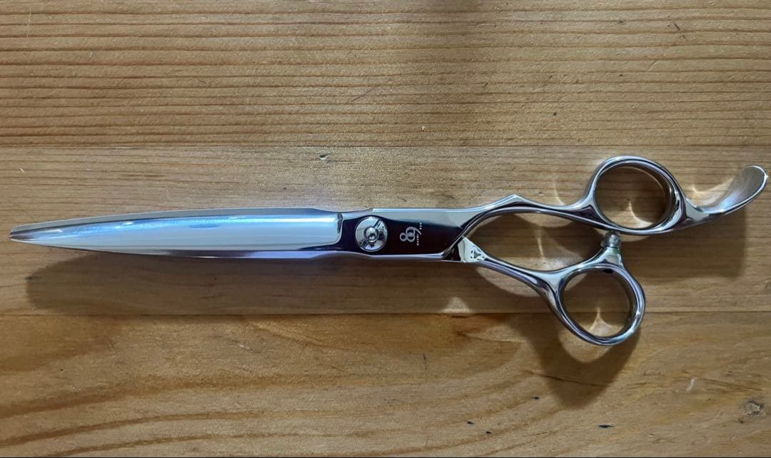 新品未使用 6.8インチ シザー ハーフ剣型 ベアリング スーパーゴールド DEEDS プロ用 美容師 GTZ ソード ピンクゴールドチタン × シルバー