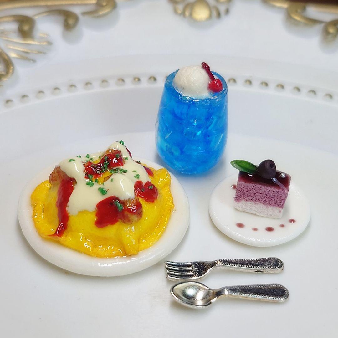 エモい喫茶店メニュー シルバニア ドールハウス 食品サンプル