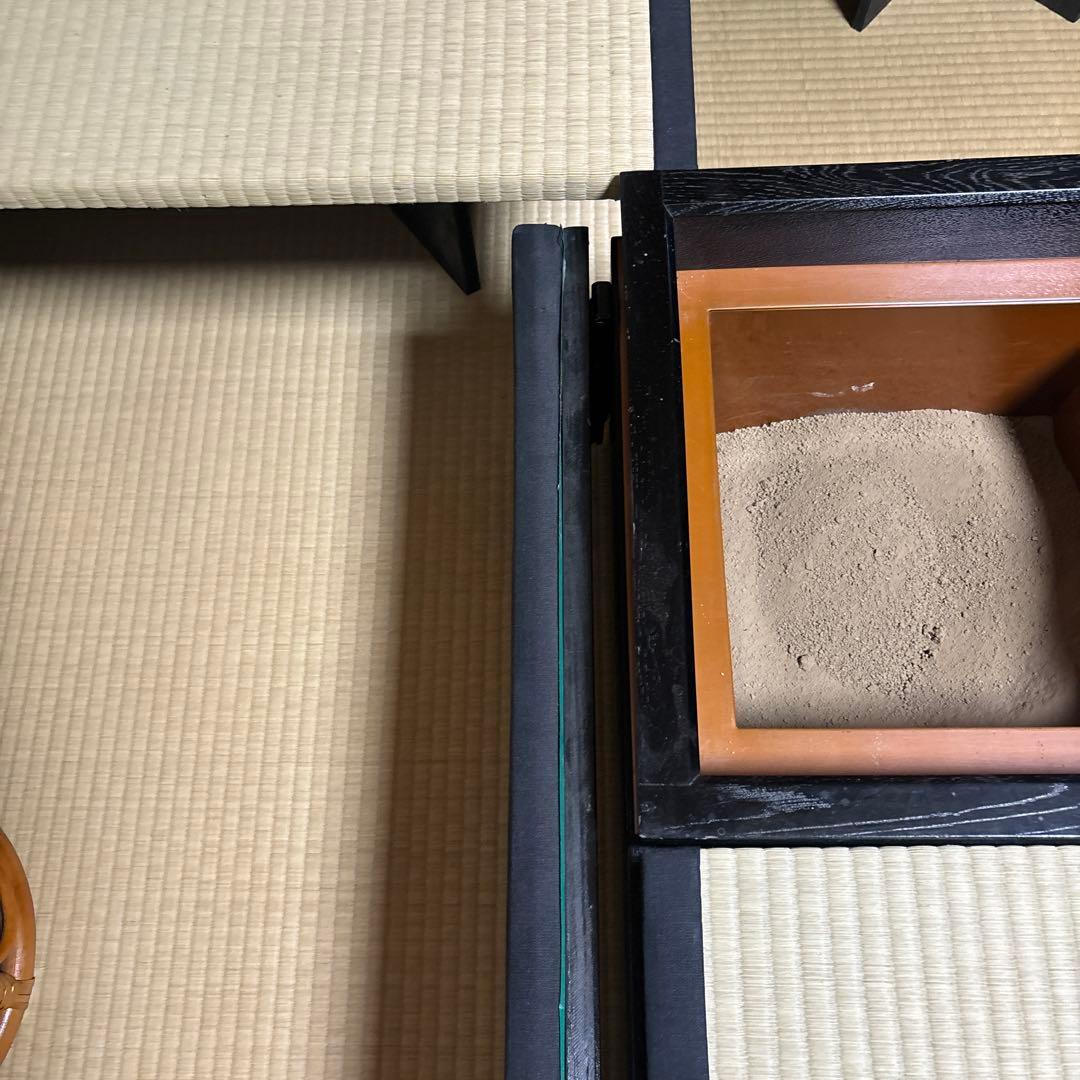 楽々茶棚 (立礼)組立点前座、炉壇ボックス、建水台、貴人畳の角の台の