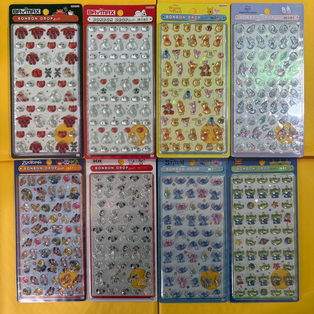【正規品】ボンボンドロップシール ミニ ディズニー 8種セット　mini 国内正規品】ボンボンドロップシール mini ディズニー 8種コンプリート