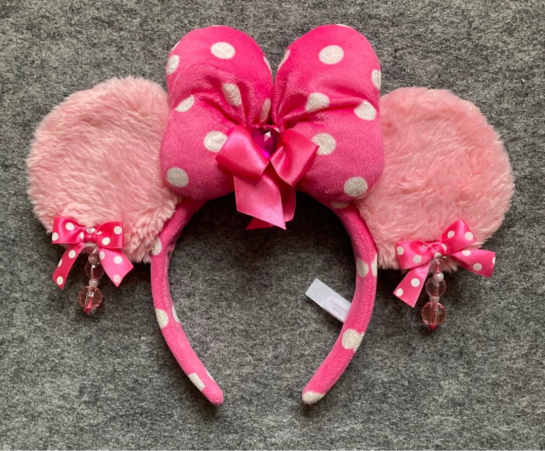 ディズニー カチューシャ イヤリング ピンク ミニー リボン 水玉 ドット