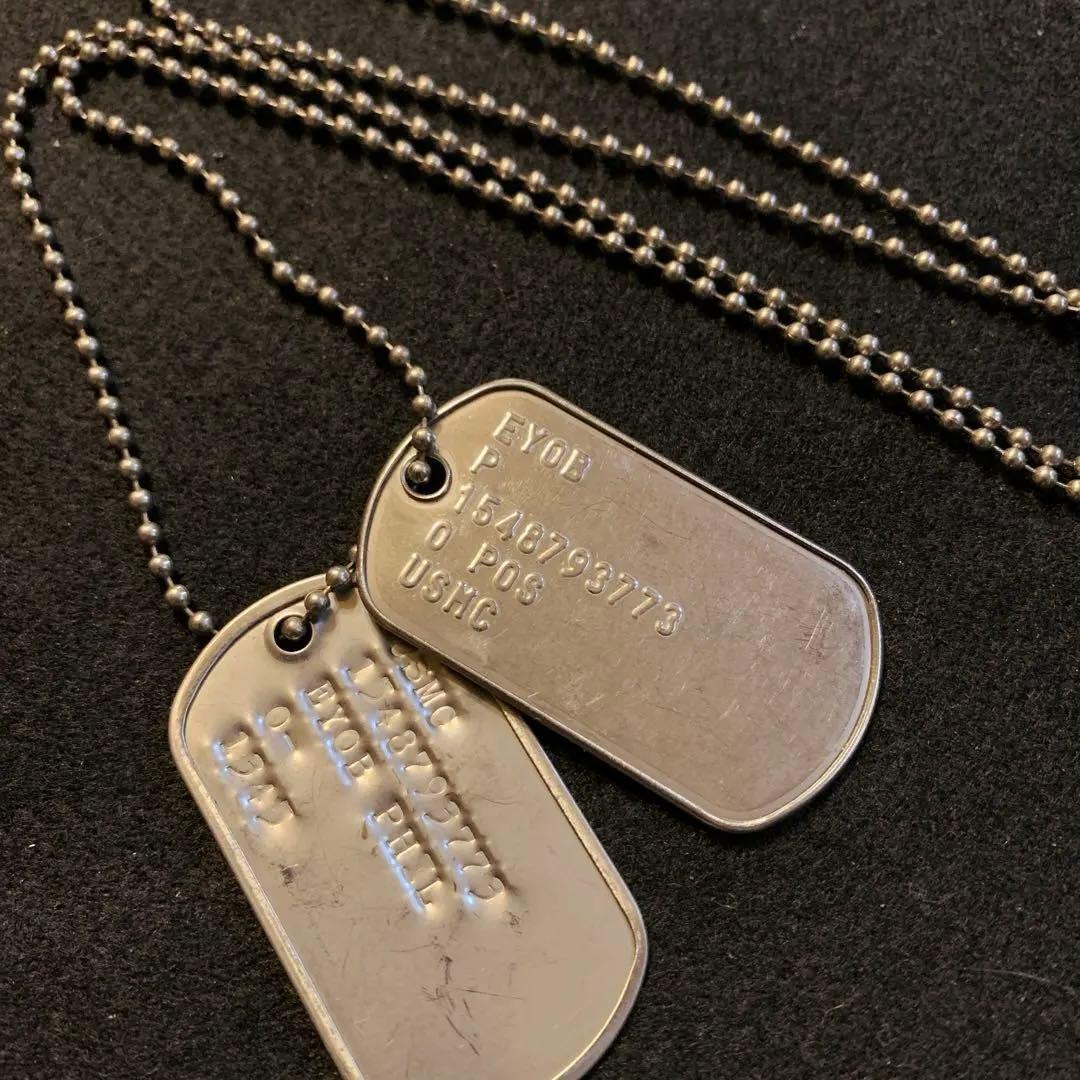米軍 放出品 実物 70s ヴィンテージ ドッグタグ ナム戦 使用済 本物