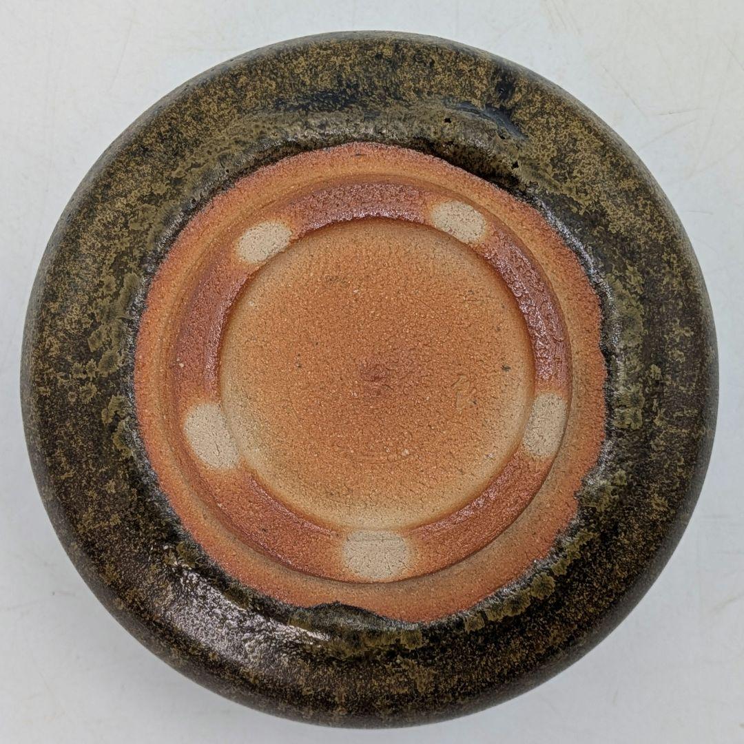 日展評議員 谷口良三 黄泑茶盌 共箱共布栞 抹茶碗 抹茶茶碗 茶道具