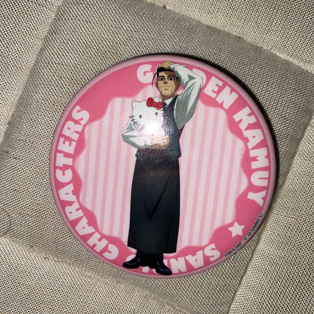 ゴールデンカムイ サンリオコラボ 缶バッジ 尾形百之助 白石由竹 月島