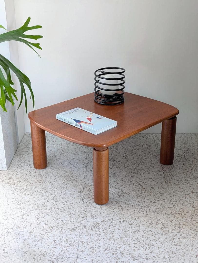 ビンテージ ウッド センターテーブル 木製 座卓 チェスナットブラウン センターテーブル 机 リビング 居間 天然木 木製 ブラウン ちゃぶ台